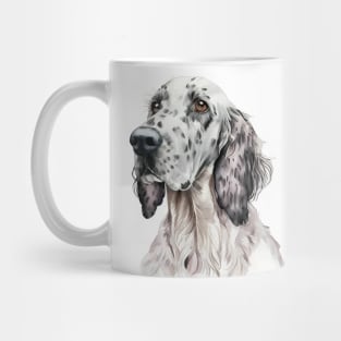 English Setter Dog Watercolor Portrait Mug